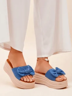 Discount Klapki damskie na platformie Givan Klapki Na Obcasie