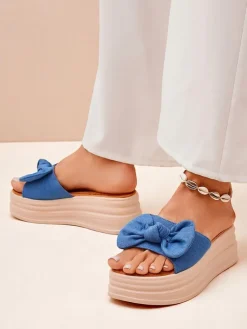 Discount Klapki damskie na platformie Givan Klapki Na Obcasie