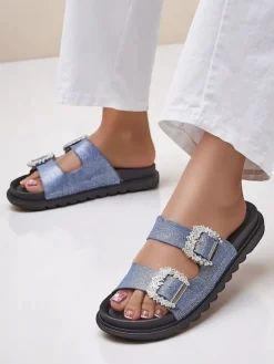 Best Klapki damskie z klamerkami Mrs Aurora Klapki Płaskie