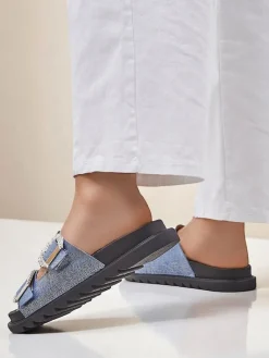 Best Klapki damskie z klamerkami Mrs Aurora Klapki Płaskie