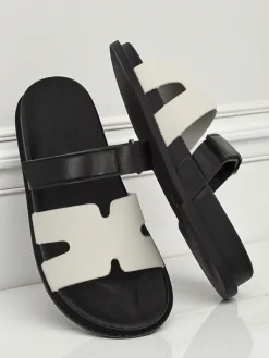 Clearance Klapki damskie z eko skóry FlexiComfi Klapki Płaskie