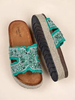 Best Klapki damskie z ozdobami Candy Candy Klapki Płaskie