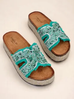 Best Klapki damskie z ozdobami Candy Candy Klapki Płaskie