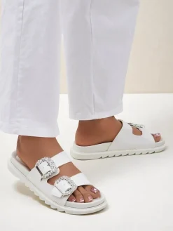 Clearance Klapki damskie z klamerkami Mrs Aurora Klapki Płaskie