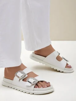 Clearance Klapki damskie z klamerkami Mrs Aurora Klapki Płaskie