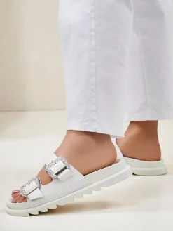 Clearance Klapki damskie z klamerkami Mrs Aurora Klapki Płaskie