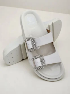 Clearance Klapki damskie z klamerkami Mrs Aurora Klapki Płaskie