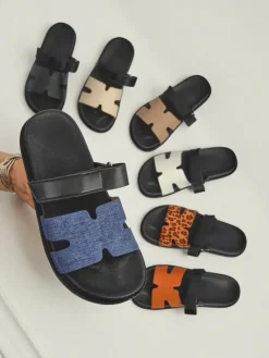 Best Klapki damskie z eko skóry FlexiComfi Klapki Płaskie