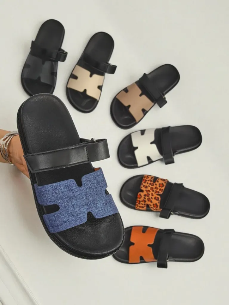 Best Klapki damskie z eko skóry FlexiComfi Klapki Płaskie