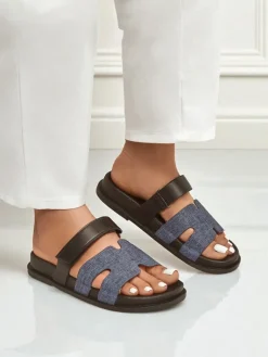 Best Klapki damskie z eko skóry FlexiComfi Klapki Płaskie