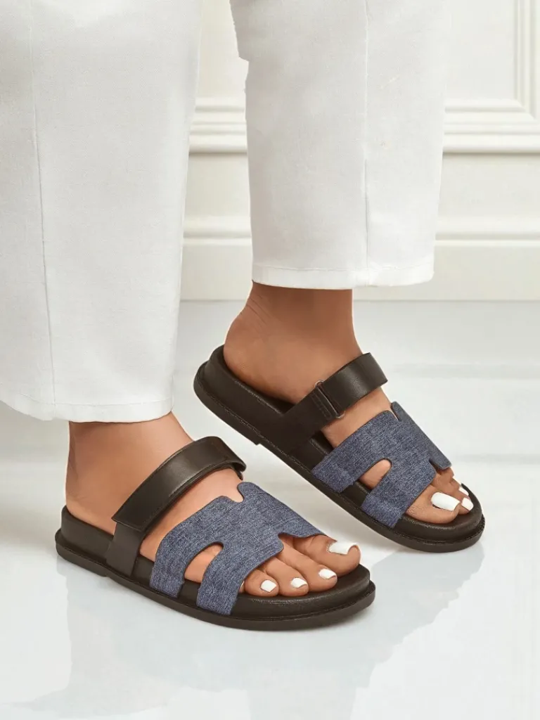 Best Klapki damskie z eko skóry FlexiComfi Klapki Płaskie