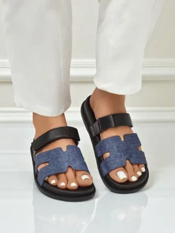 Best Klapki damskie z eko skóry FlexiComfi Klapki Płaskie