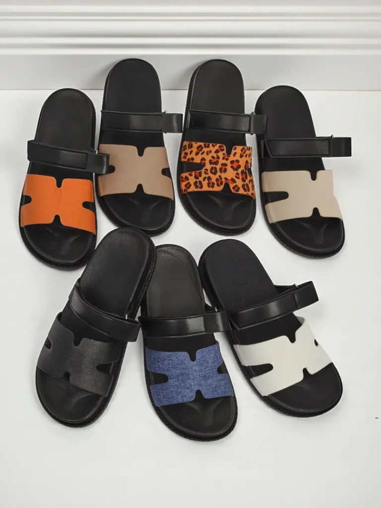 Best Klapki damskie z eko skóry FlexiComfi Klapki Płaskie