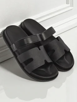 New Klapki damskie z eko skóry FlexiComfi Klapki Płaskie