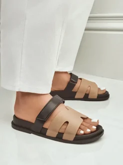 Online Klapki damskie z eko skóry FlexiComfi Klapki Płaskie