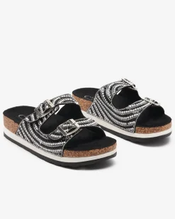 Sale Klapki damskie z cyrkoniami w kolorze m Laluda Klapki Płaskie