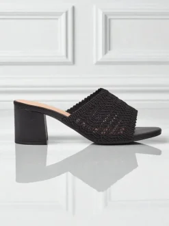 Klapki damskie na obcasie typu słupek Sole Bloom Klapki Płaskie