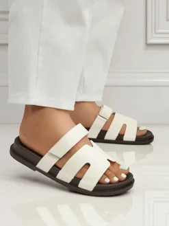 Klapki damskie z eko skóry ReppiFlex Klapki Płaskie