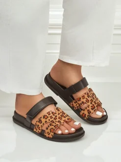 Klapki damskie z eko skóry FlexiComfi Klapki Płaskie