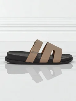 Clearance Klapki damskie z eko skóry ReppiFlex Klapki Płaskie