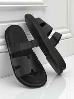 Clearance Klapki damskie z eko skóry ReppiFlex Klapki Płaskie