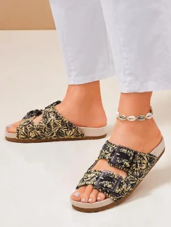 Online Klapki damskie z klamerkami Samorra Klapki Płaskie