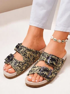 Online Klapki damskie z klamerkami Samorra Klapki Płaskie