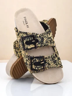 Online Klapki damskie z klamerkami Samorra Klapki Płaskie