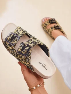 Online Klapki damskie z klamerkami Samorra Klapki Płaskie