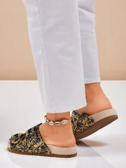 Online Klapki damskie z klamerkami Samorra Klapki Płaskie