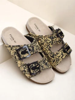 Online Klapki damskie z klamerkami Samorra Klapki Płaskie