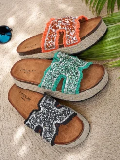 Klapki damskie z ozdobami Candy Candy Klapki Płaskie