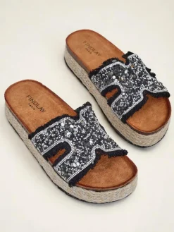 Klapki damskie z ozdobami Candy Candy Klapki Płaskie