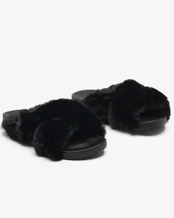 Best Klapki z futerkiem w kolorze m Mashte Kapcie|Klapki Płaskie