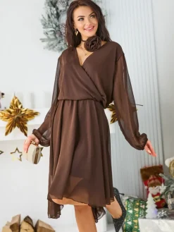 Clearance Klasyczna damska sukienka do kolana Sukienki Na Imprezę|Sukienki Krótkie