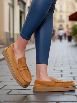 Clearance Klasyczne damskie mokasyny Carollese Mokasyny Na Płaskiej Podeszwie