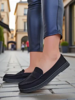 New Klasyczne damskie mokasyny Carollese Mokasyny Na Płaskiej Podeszwie