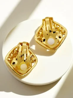 Clearance Klipsy kolczyki damskie z kryształem i cyrkoniami Damskie Biżuteria