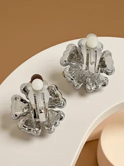 New Klipsy kolczyki damskie z cyrkoniami Damskie Biżuteria