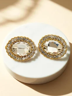 Klipsy kolczyki damskie z kryształem i cyrkoniami Damskie Biżuteria