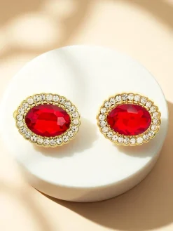 Clearance Klipsy kolczyki damskie z kryształem i cyrkoniami Damskie Biżuteria