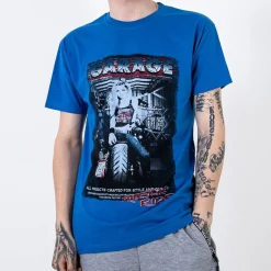 Hot bawełniany t-shirt męski zdobiony printem i napisem Bluzki