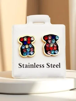 Clearance Kolczyki damskie w kształcie misia Damskie Biżuteria