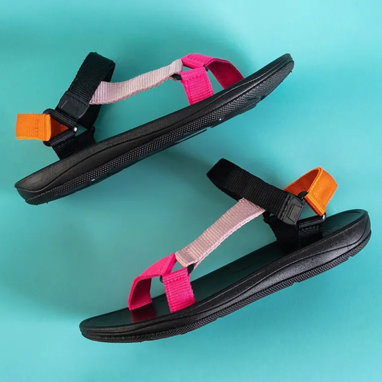 Best Kolorowe damskie sportowe sandały Tatag Sandały Płaskie