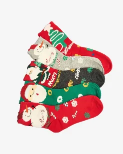 Best Kolorowe damskie skarpetki ze świątecznym wzorem Skarpetki