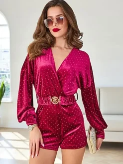 Best Kombinezon damski z cyrkoniami Kombinezony