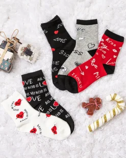 Hot Komplet damskich długich skarpetek LOVE 5/pak Skarpetki