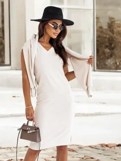 New Komplet damski ze swetrem i sukienką Damskie Komplety Damskie