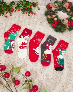 Sale Komplet damskich świątecznych skarpetek 5/pak Skarpetki