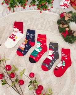 Hot Komplet damskich świątecznych skarpetek 5/pak Skarpetki